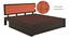 Florence Storage Bed (Solid Wood) (Mahogany Finish, King Bed Size, Lava, Drawer Storage Type) by Urban Ladder - Cross View Design 1 - 137476