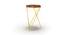 Dyson Hex Side Table (Teak Finish, Yellow) by Urban Ladder - Design 1 Side View - 137548