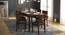 Vanalen 4 to 6 Extendable - Cabalo (Leatherette) 6 Seater Glass Top Dining Table Set (Black, Dark Walnut Finish) by Urban Ladder
