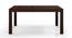 Vanalen 4 to 6 Extendable - Cabalo (Leatherette) 6 Seater Glass Top Dining Table Set (Black, Dark Walnut Finish) by Urban Ladder