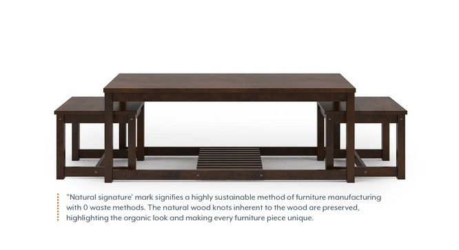 Hevea Nested Coffee Table (Dark Walnut Finish) by Urban Ladder - Front View Design 1 - 137941