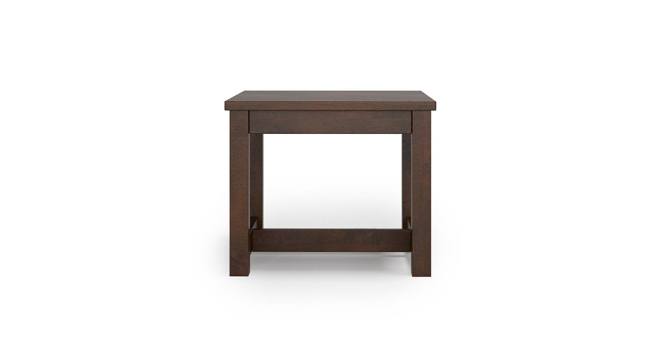 Hevea Rectangular Solid Wood Coffee Table in Dark Walnut Finish Urban