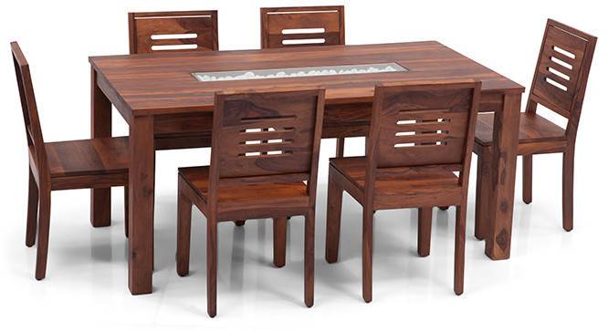 Brighton Large - Capra 6 Seater Dining Table Set (Teak Finish) by Urban Ladder