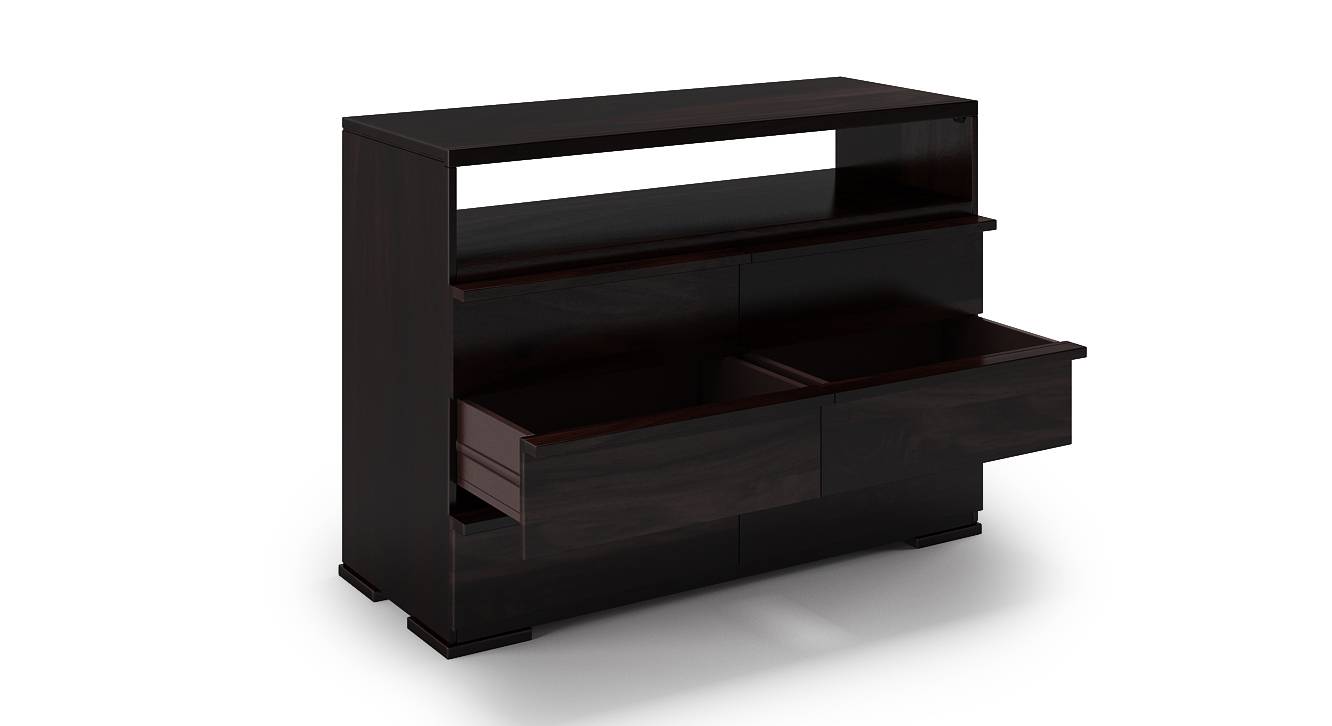 Ohio Solid Wood Chest of 6 Drawers in Teak Finish Urban Ladder