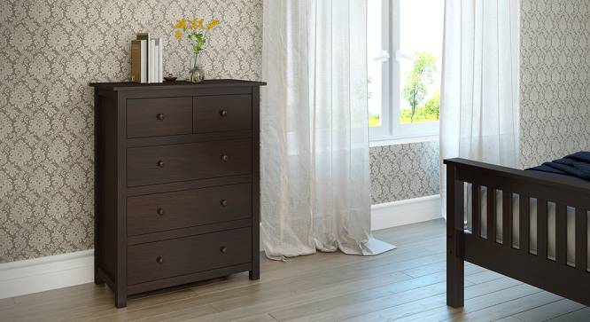 Evelyn Chest Of Five Drawers (Dark Walnut Finish) by Urban Ladder - Design 1 Full View - 139993