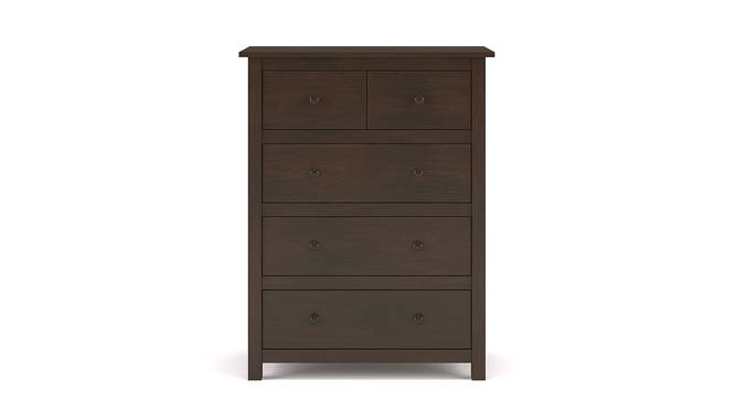 Evelyn Chest Of Five Drawers (Dark Walnut Finish) by Urban Ladder - Front View Design 1 - 139994