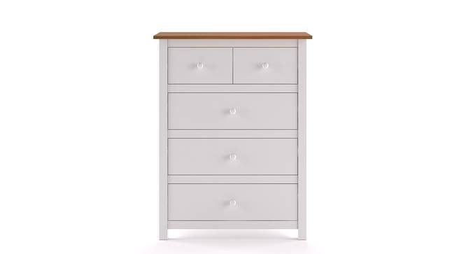 Evelyn Chest Of Five Drawers (White Finish) by Urban Ladder - Front View Design 1 - 140003