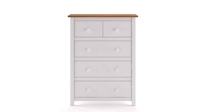 Evelyn Chest Of Five Drawers (White Finish) by Urban Ladder - Front View Design 1 - 140003