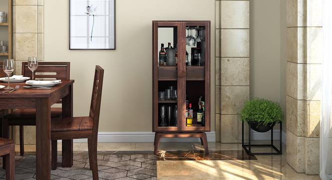 Boisdale Bar Cabinet (Walnut Finish) by Urban Ladder - Design 1 Full View - 140578