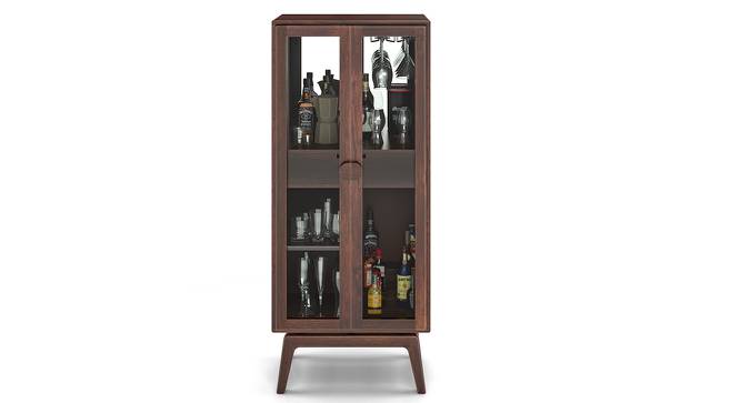 Boisdale Bar Cabinet (Walnut Finish) by Urban Ladder - Design 1 Half View - 140584