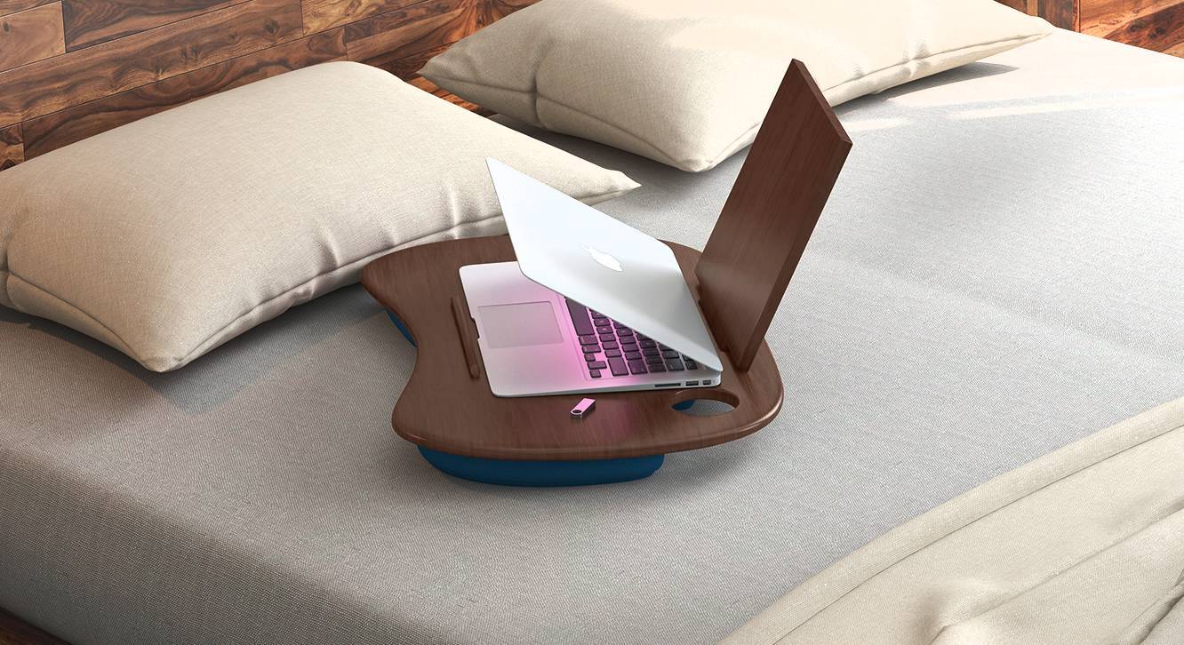 Laptop table sales with cushion