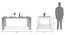 Kariba - Seneca 6 Seater High Gloss Dining Table Set (White Finish) by Urban Ladder - Dimension Design 1 - 144395