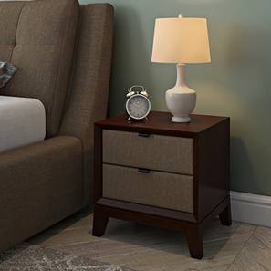 Bedside Tables Night Stand Online For Best Martino Upholstered Bedside Table Brown Dark Walnut Finish