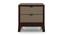 Martino Upholstered Bedside Table (Brown, Dark Walnut Finish) by Urban Ladder - Front View Design 1 - 144408