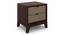 Martino Upholstered Bedside Table (Brown, Dark Walnut Finish) by Urban Ladder - Cross View Design 1 - 144409