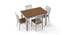 Diner 4 Seater Dining Table Set (Golden Oak Finish) by Urban Ladder - Front View Design 1 - 146962