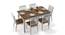 Diner 6 Seater Dining Table Set (Golden Oak Finish) by Urban Ladder - Front View Design 1 - 147008