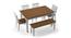 Diner 6 Seater Dining Table Set (With Bench) (Golden Oak Finish) by Urban Ladder - Design 1 Half View - 147061