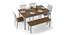 Diner 6 Seater Dining Table Set (With Bench) (Golden Oak Finish) by Urban Ladder - Front View Design 1 - 147062