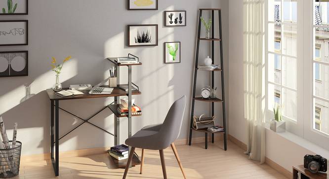 Wallace Corner Bookshelf/Display Unit (Wenge Finish) by Urban Ladder - Design 1 Full View - 147102