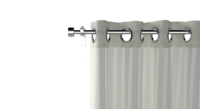 Vonal Sheer Curtains - Set Of 2 (White, Door Curtain Type, 52"x84" Curtain Size) by Urban Ladder