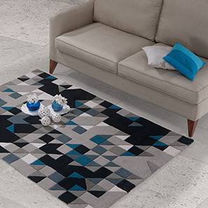 Mandel hand tufted carpet navy black lp