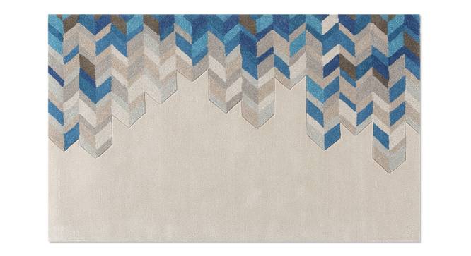 Matelski Hand Tufted Carpet (122 x 183 cm  (48" x 72") Carpet Size, Sea Blue) by Urban Ladder - Front View Design 1 - 148505