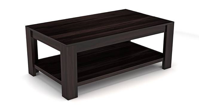 Striado Coffee Table (Mahogany Finish, With Shelves Configuration) by Urban Ladder - Front View Design 1 - 149539