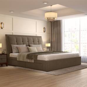 King Size Bed Design Thorpe Upholstered Storage Bed (King Bed Size)