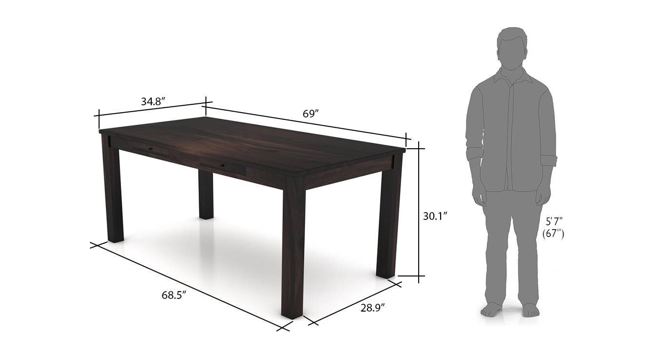 Arabia Xl Storage Oribi 6 Seater Dining Table Set With