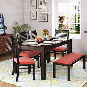 Solid Wood 6 Seater Dining Table Sets Check 39 Amazing Designs Buy Online Urban Ladder