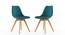 Pashe Dining Chairs - Set of 2 (Teal) by Urban Ladder - Front View Design 1 - 152322