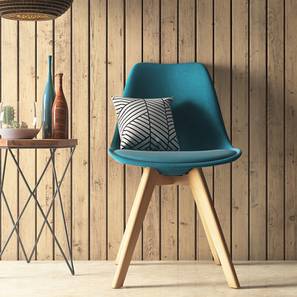 Dining Chairs Design Pashe Plain Fabric Accent Chair in Teal Colour