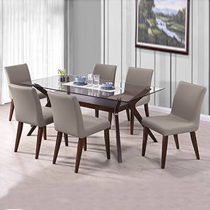 6 seat glass dining table online