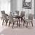 Wesley persica leatherette 6 seater glass top dining table set lp