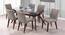 Wesley - Persica(Leatherette) 6 Seater Glass Top Dining Table Set (Beige, Dark Walnut Finish) by Urban Ladder - Design 1 Full View - 154714