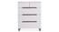 Oslo High Gloss Chest Of Five Drawers (White Finish) by Urban Ladder - Front View Design 1 - 155318