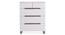Oslo High Gloss Chest of Drawer Set (White Finish) by Urban Ladder - Cross View Design 1 - 155345