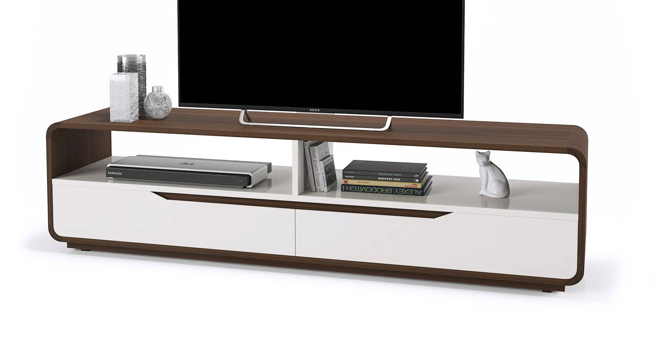 Baltoro Engineering Wood Free Standing TV Unit in White Finish - Urban ...