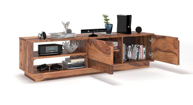 Zephyr TV Unit (Teak Finish) by Urban Ladder - Design 1 Half View - 156035