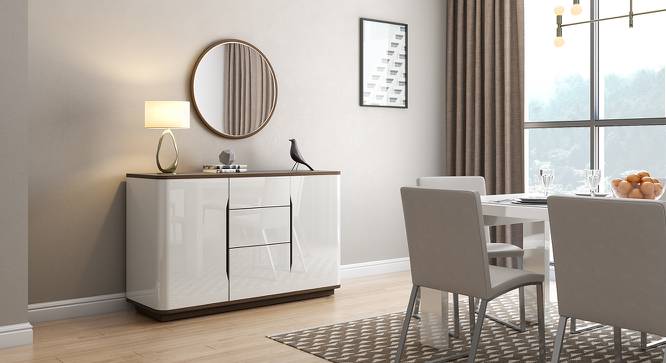 Baltoro Wide High Gloss Sideboard (White Finish) by Urban Ladder - Full View Design 1 - 156923