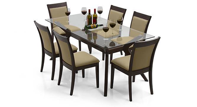 Wesley Dalla 6 Seater Dining Table, 6 Seater Dining Table With Glass Top