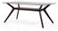 Wesley - Dalla 6 Seater Dining Table Set (Grey, Dark Walnut Finish) by Urban Ladder - Cross View Design 1 - 157784
