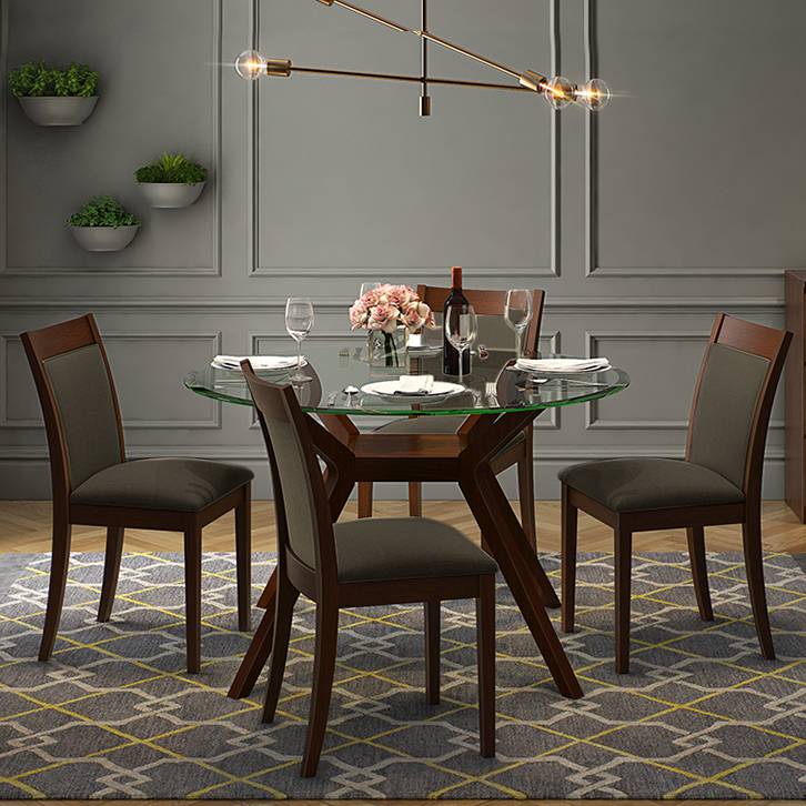 4 seater glass hotsell dining table set price