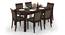 Vanalen 4 to 6 Extendable - Dalla 6 Seater Glass Top Dining Table Set (Grey, Dark Walnut Finish) by Urban Ladder - Design 1 Half View - 157888