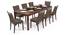 Vanalen 6-to-8 Extendable - Dalla 8 Seater Glass Top Dining Table Set (Grey, Dark Walnut Finish) by Urban Ladder - Design 1 Half View - 157920