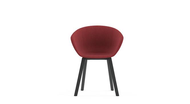 Poulain Accent Chair (Red, Fabric Seat) by Urban Ladder - Front View - 158116