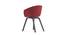 Poulain Accent Chair (Red, Fabric Seat) by Urban Ladder - Cross View - 158117