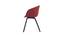 Poulain Accent Chair (Red, Fabric Seat) by Urban Ladder - Side View - 158118
