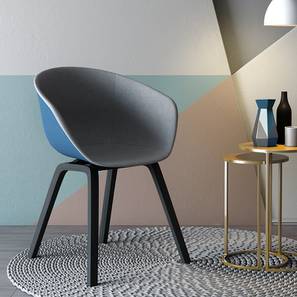 Deals Daily Design Poulain Plain Fabric Accent Chair in Two Tone Colour